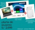 Televisor Daewoo de 32" + Laptop Lenovo + Congeladora Hisense de 144 lts